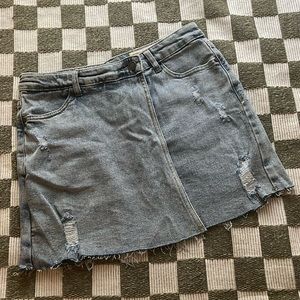 Crossover Denim Skirt